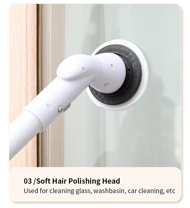 Electric Spin Scrubber Cordless Multi-Function Low Noise Electric Cleaning Brush Replaceable Brush Heads And Adjustable Handle