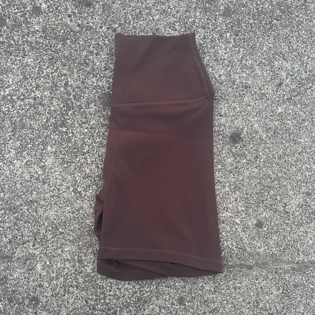 Solid Color High Waist Yoga Short Leg Cycling Women Fitness Sports Short Comprehensive Training Jog Squat Proof Internal Pocket