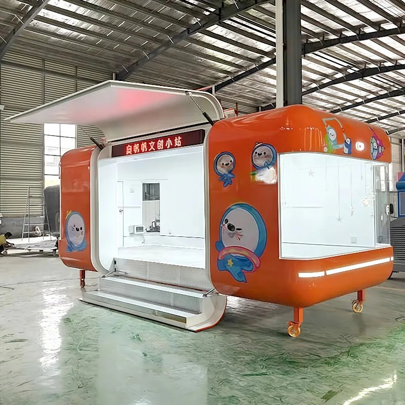 Catering Food Truck Fully Equipped Mobile Kitchen Pizza Coffee Cart Ice Cream BBQ Truck Cheap Mobile Food Trailer