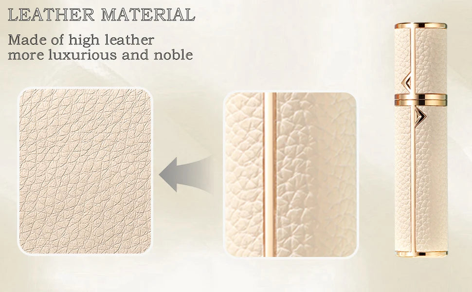 Louischanzl 8ml Magnet Leather refill Perfume Atomizer Bottle Portable Spray Mini Perfume Atomizer for Travel Cologne Dispenser