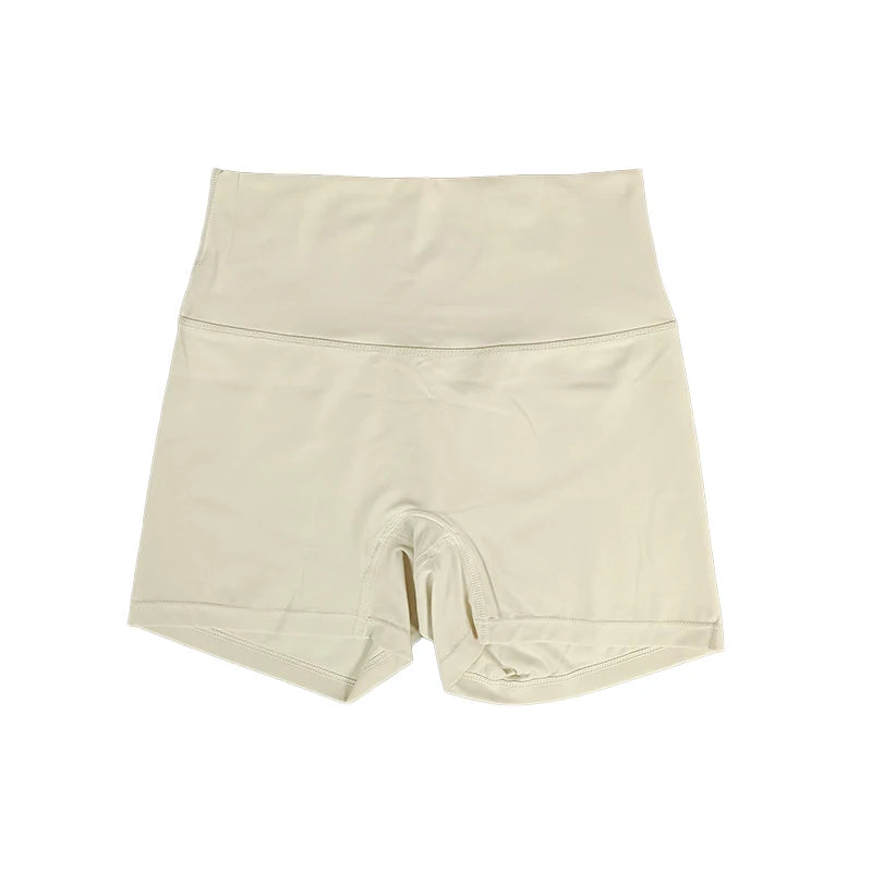 Yoga Shorts Solid Color Women Fitness Shorts High Waist Legging Bike Soft Fabric Proof Comprehensive Training Jog Sportswear