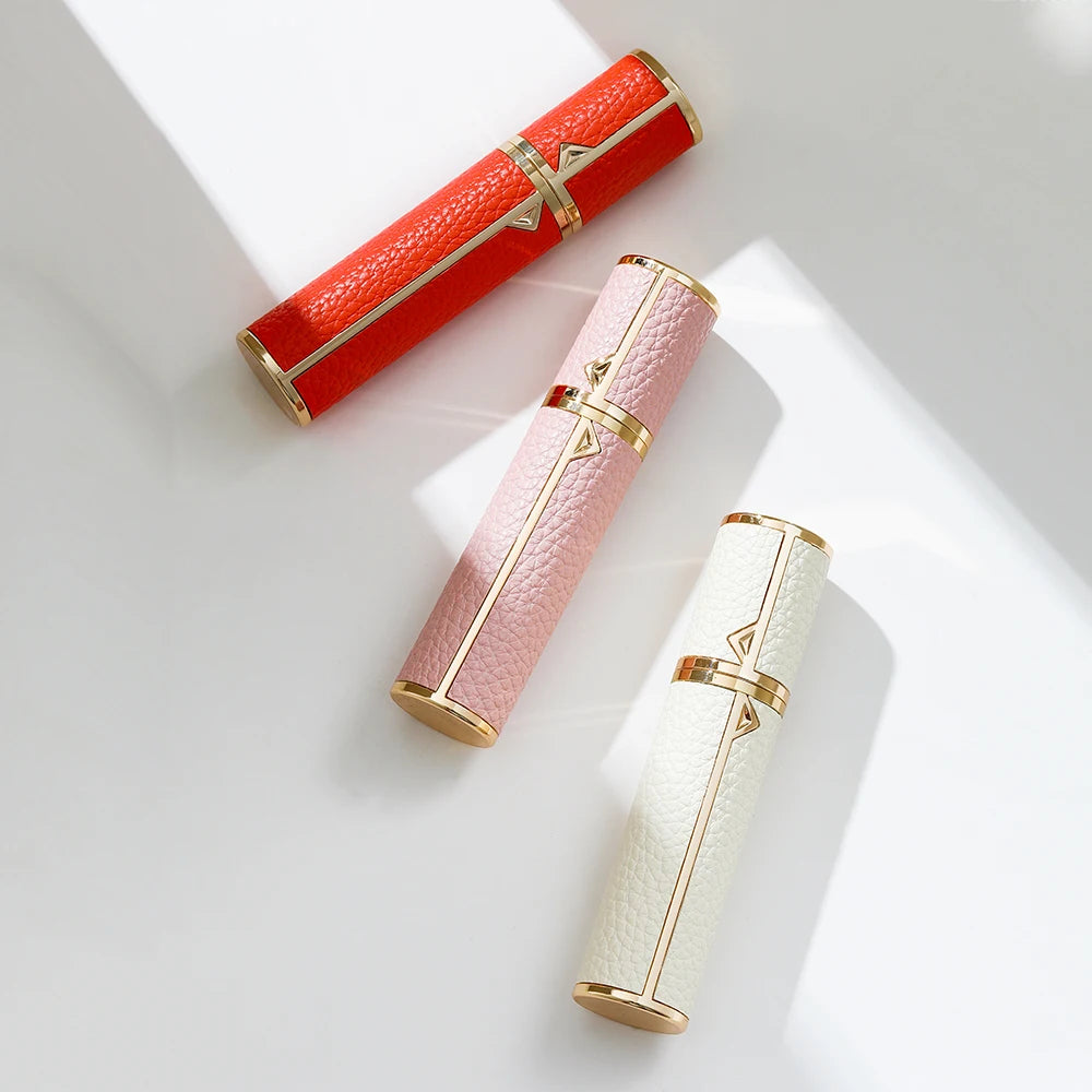 Louischanzl 8ml Magnet Leather refill Perfume Atomizer Bottle Portable Spray Mini Perfume Atomizer for Travel Cologne Dispenser