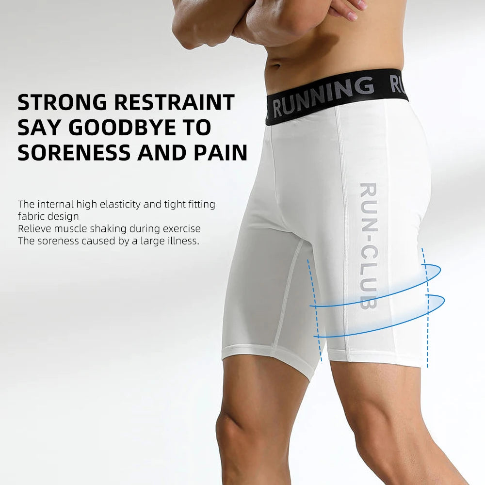 Sports Fitness Pants Men Gym Shorts Workout Tights Running Training Bottoming Shorts Compression Leggings Basketball Sportswear