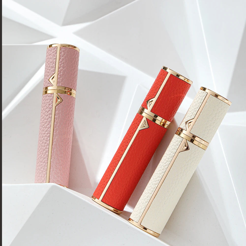 Louischanzl 8ml Magnet Leather refill Perfume Atomizer Bottle Portable Spray Mini Perfume Atomizer for Travel Cologne Dispenser