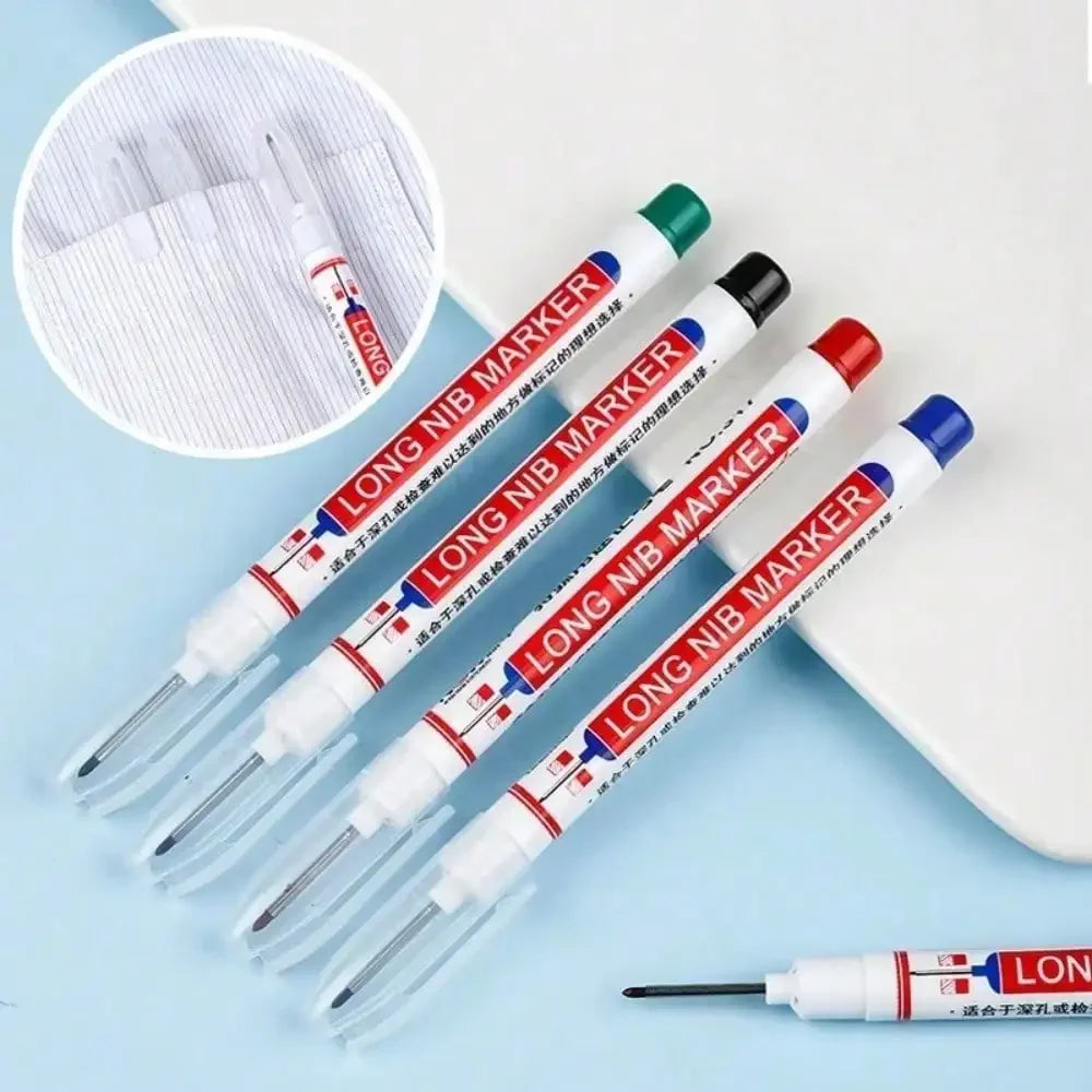5/10/20Pcs Deep Hole Long Nib Head Markers For Metal Perforating Pen Waterproof Bathroom Woodworking Decoration Multi-Purpose