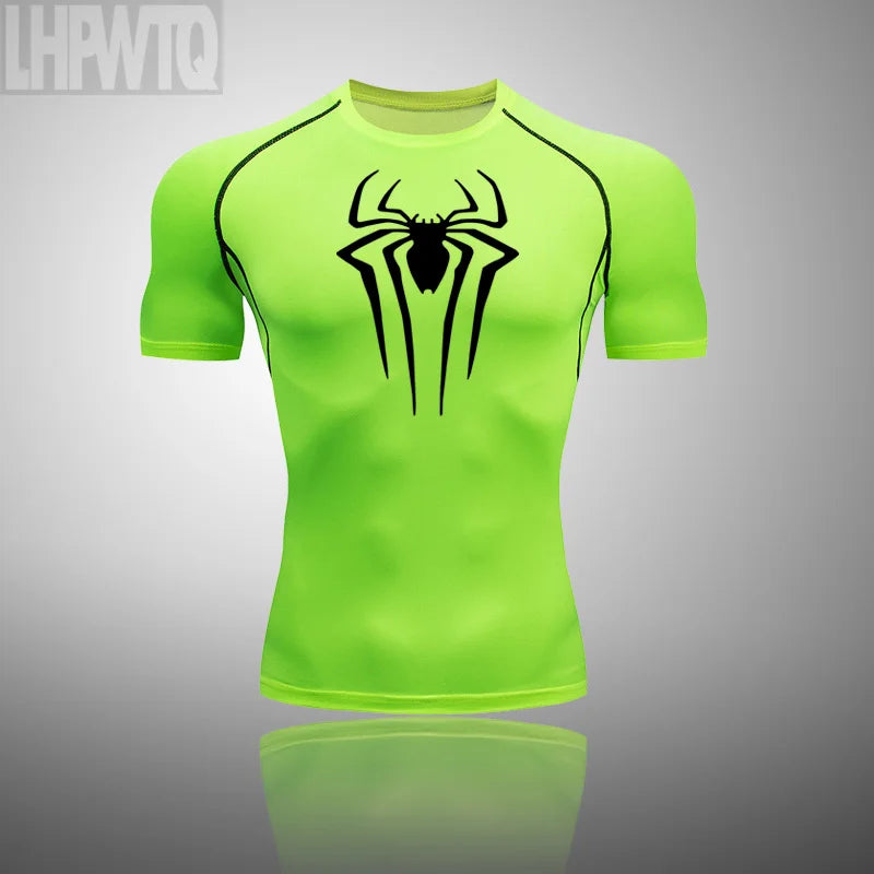 New Compression Shirt Men Rashguard Fitness Short Sleeve Running Shirt Man Gym T Shirt Sportswear Tights T Shirt Men
