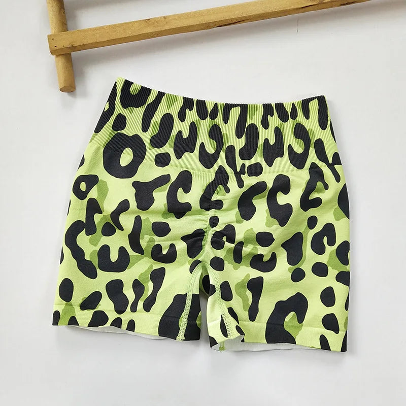 Women's High-Waisted 3D Printed Yoga Shorts - Dopamine Colors, Butt-Lifting, Non-See-Through for Yoga
