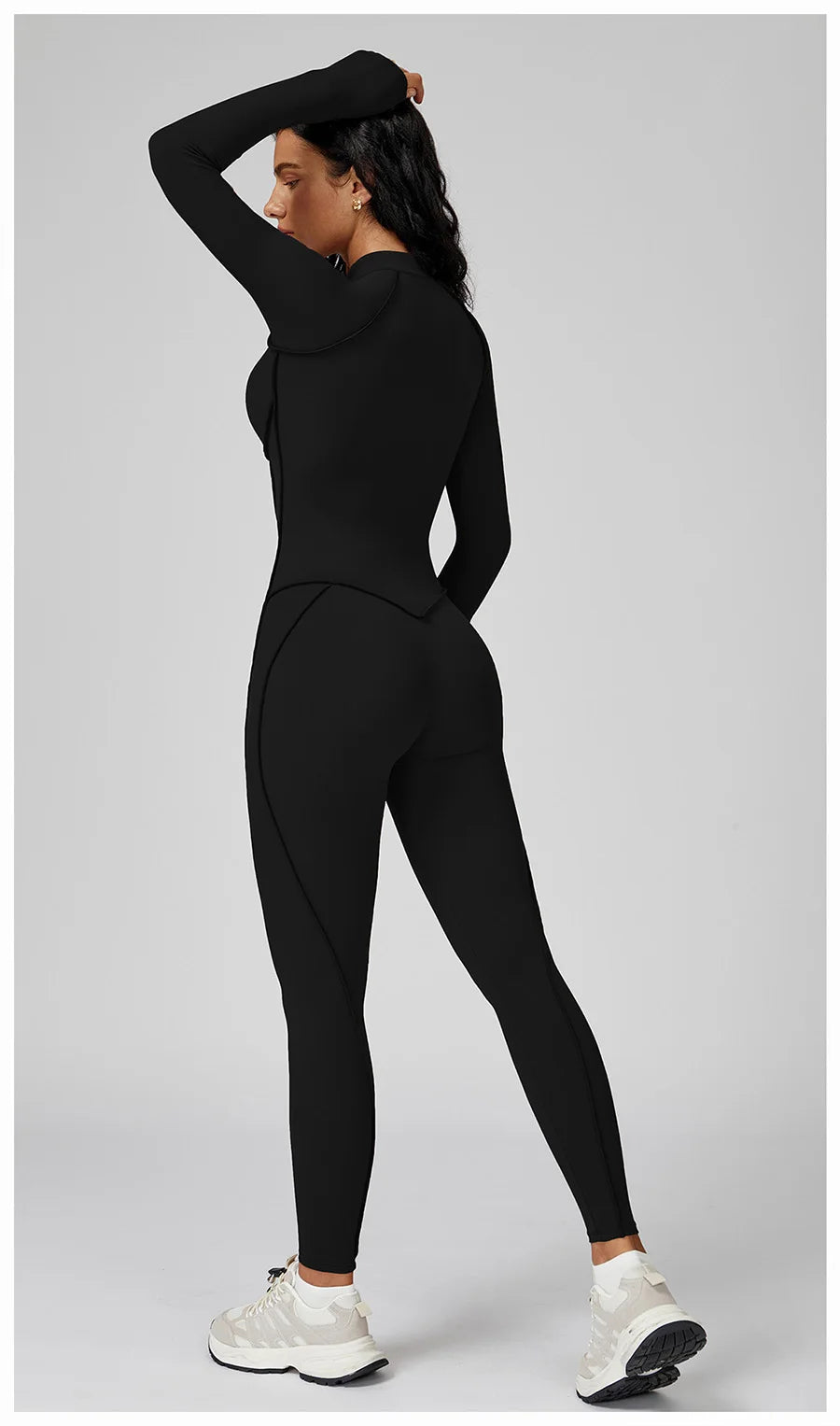 New Autumn/Winter Women One-piece Seamless Yoga Jumpsuits leggings Long-sleeved Zipper Slim Fit Sports Fitness Outfit Tracksuits