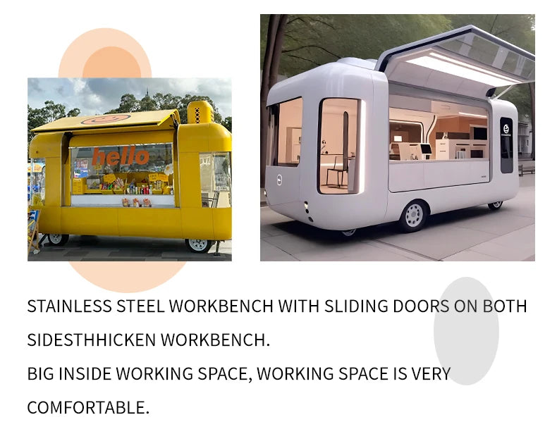 Catering Food Truck Fully Equipped Mobile Kitchen Pizza Coffee Cart Ice Cream BBQ Truck Cheap Mobile Food Trailer