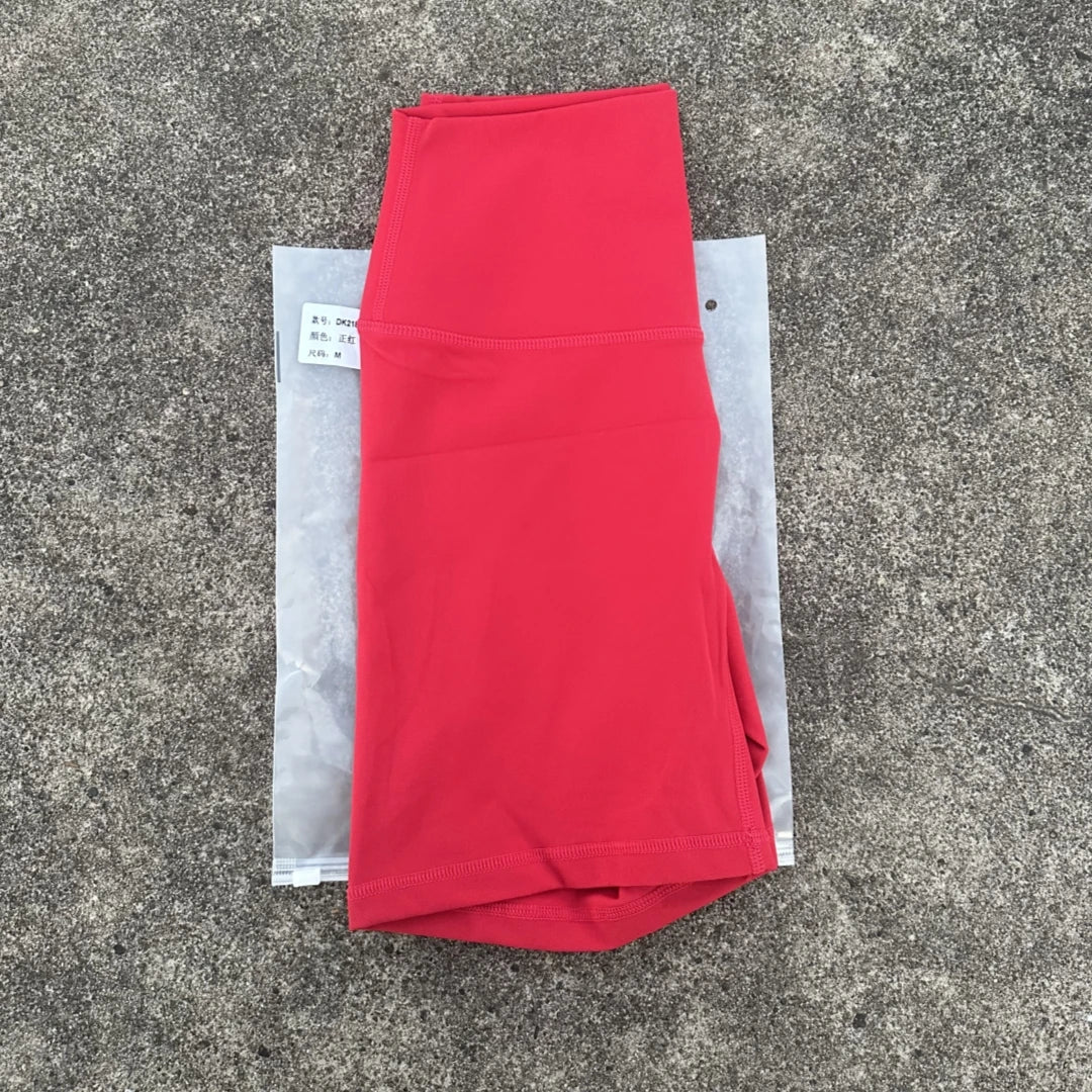 Solid Color High Waist Yoga Short Leg Cycling Women Fitness Sports Short Comprehensive Training Jog Squat Proof Internal Pocket