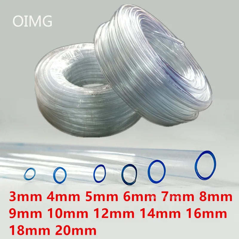 PVC Pipe Transparent Water Pipe Pipes Tube Hoses Aquarium Tubing Water Pump Hosing Garden Hose 3 4 5 6 7 8 9 10 12 14 16 mm