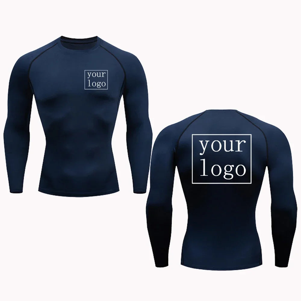 Your Design Logo Top Men Women Print Original Design Tshirts Jogging Workout Gym Quick Dry  New Custom Compression T Shirt
