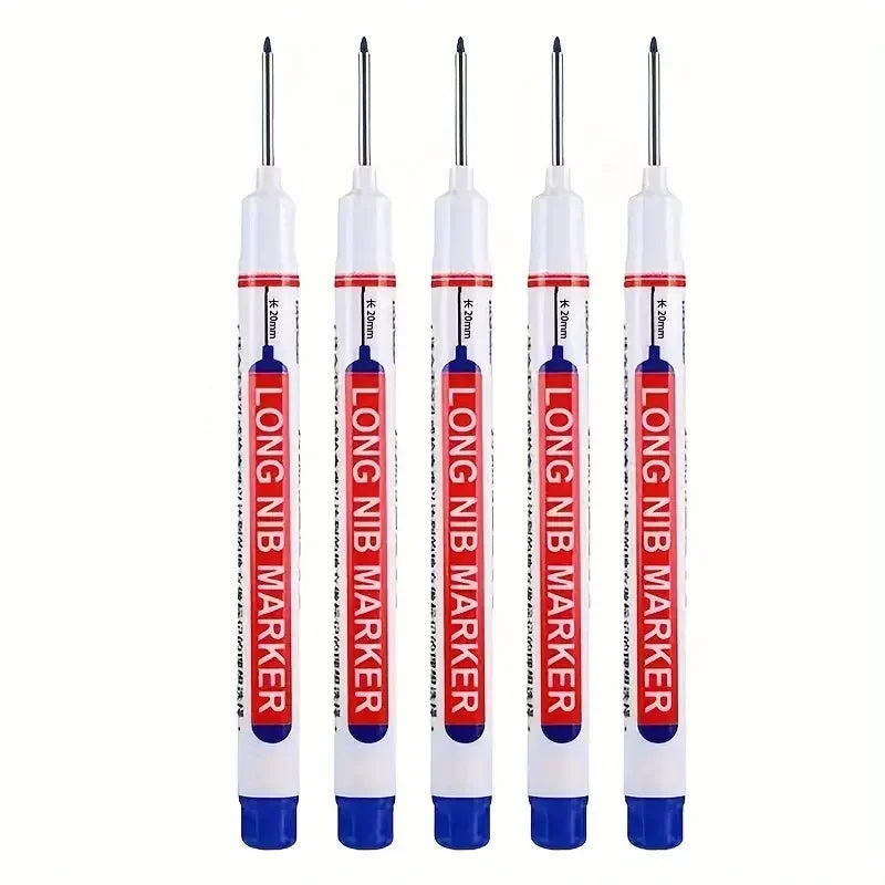 5/10/20Pcs Deep Hole Long Nib Head Markers For Metal Perforating Pen Waterproof Bathroom Woodworking Decoration Multi-Purpose