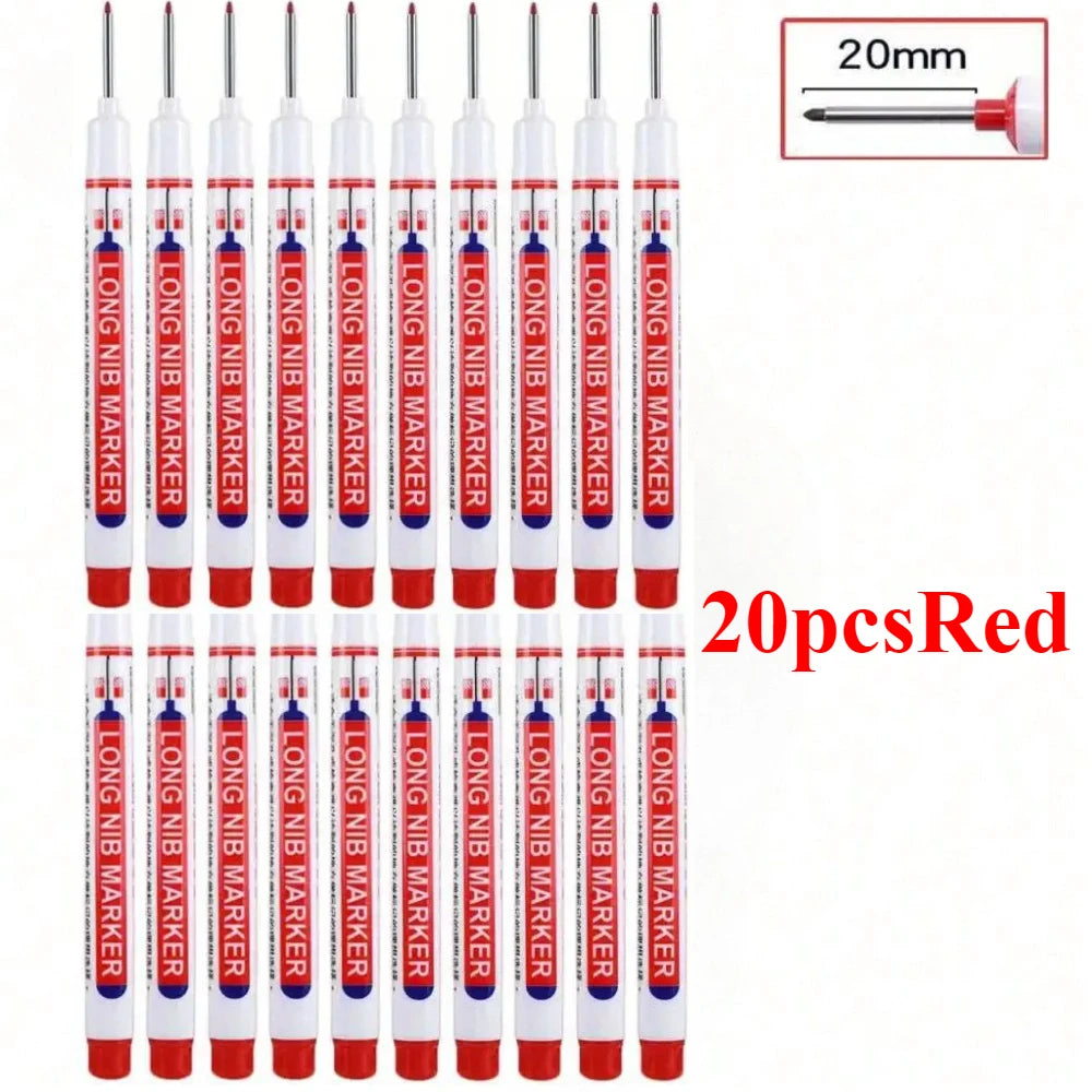 5/10/20Pcs Deep Hole Long Nib Head Markers For Metal Perforating Pen Waterproof Bathroom Woodworking Decoration Multi-Purpose