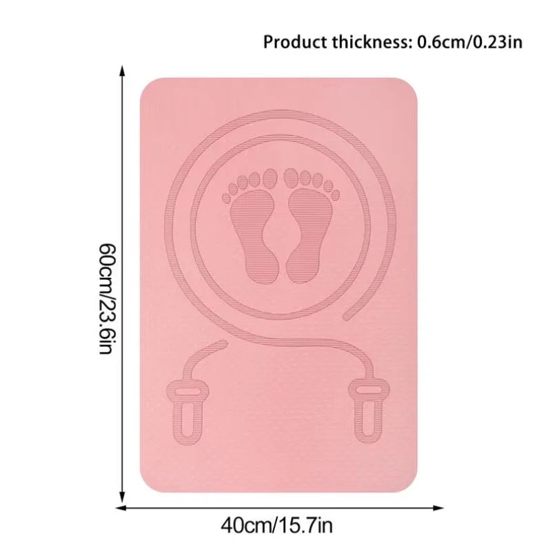 6mm Jump Rope Mat TPE Material Anti Shock Anti Noise Exercise Mat for Home Gym Workout Fitness Yoga Pilates Floor Protection