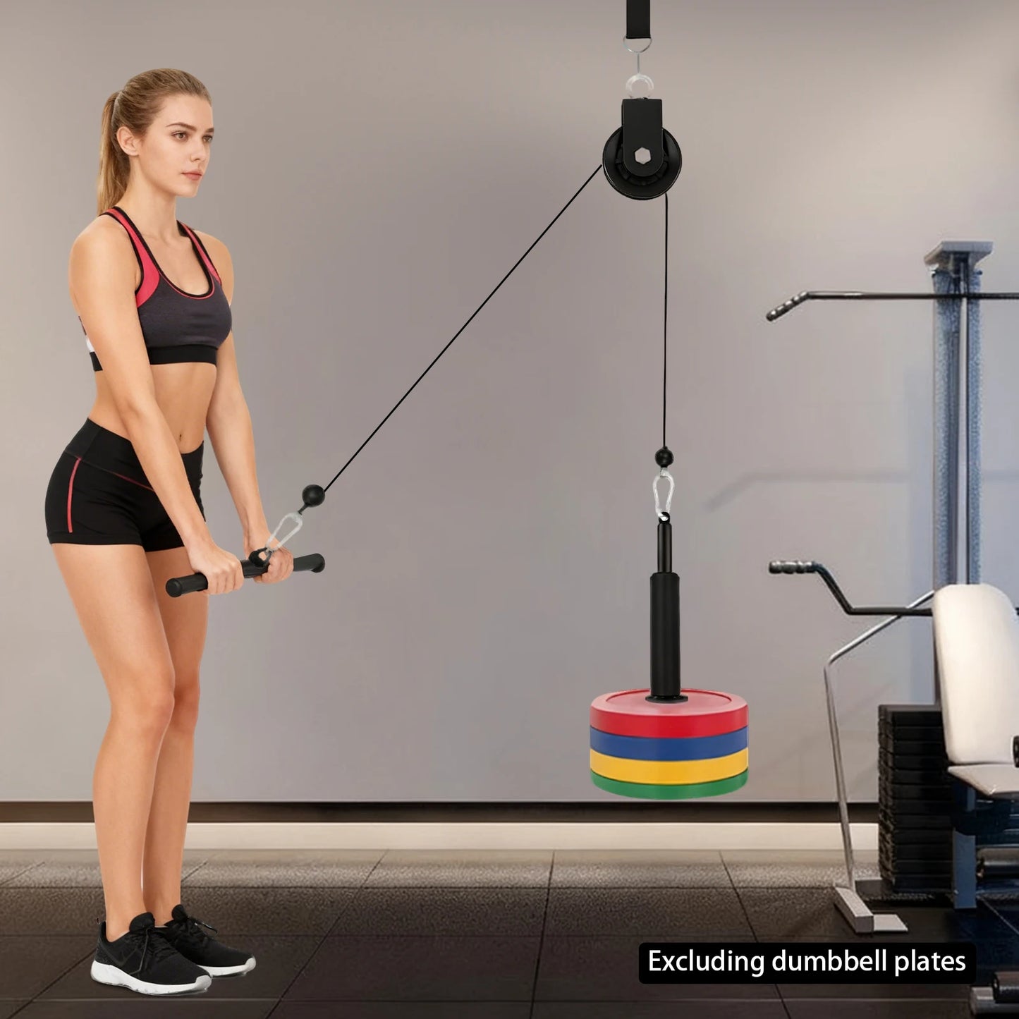 Pulley System Gym Cable Weight Pulley System Cable Lat Pull Fitness 120kg Load Capacity for Home, Gym, Etc.