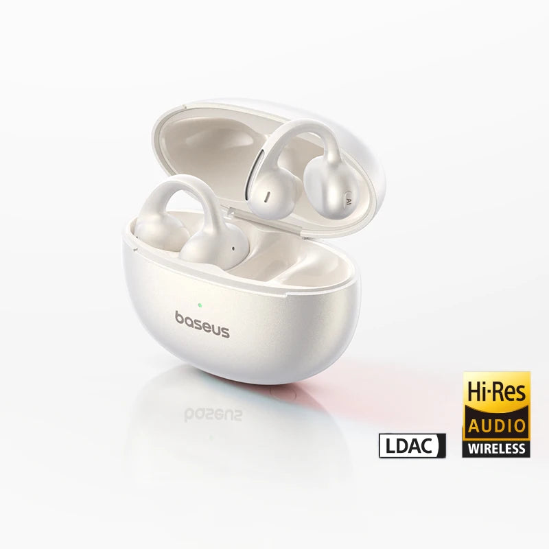 Baseus MC1 Pro Ear Clip Wireless Earphones Bluetooth 6.0 Hi-Res Ultra Open Earbuds earrings 4-Mic ENC Clip on ear buds Headphone