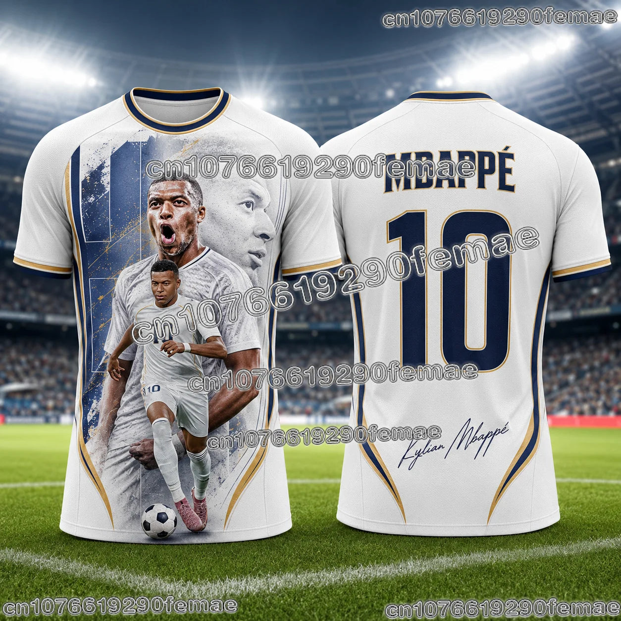 Mbappé 2026 New Arrival Men Soccer Jersey Superstar Commemorative Printed Breathable Quick Dry Football Sports Top