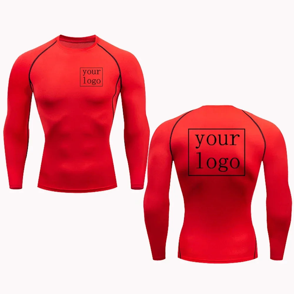 Your Design Logo Top Men Women Print Original Design Tshirts Jogging Workout Gym Quick Dry  New Custom Compression T Shirt