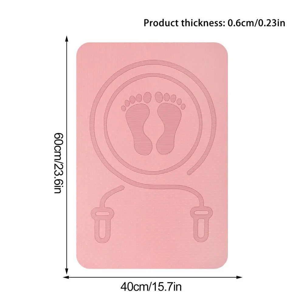 6mm Jump Rope Mat TPE Material Anti Shock Anti Noise Exercise Mat for Home Gym Workout Fitness Yoga Pilates Floor Protection