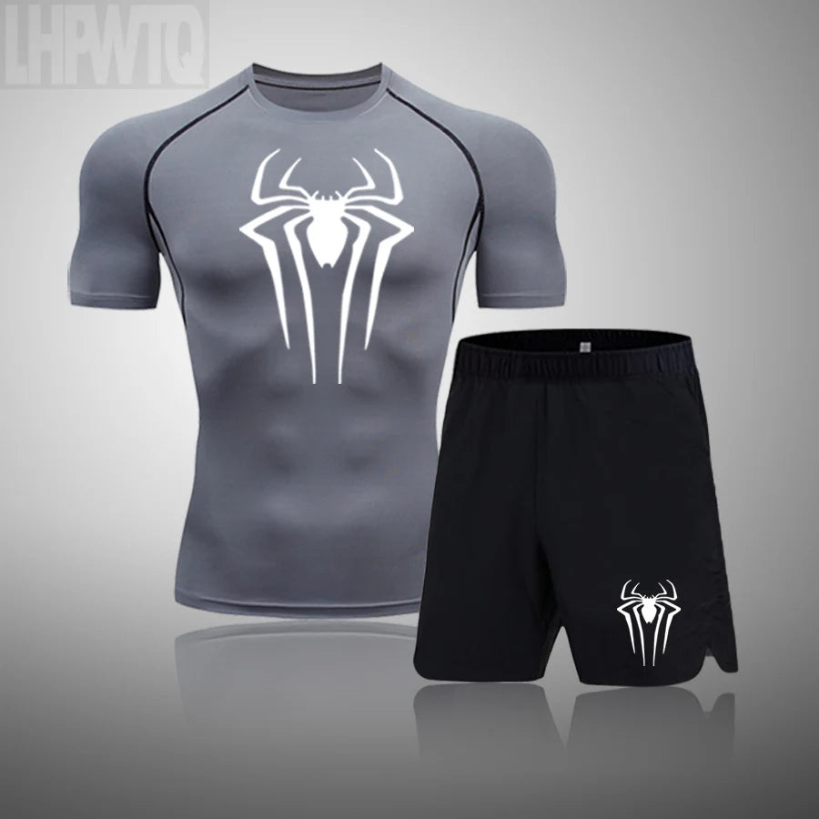 New Compression Shirt Men Rashguard Fitness Short Sleeve Running Shirt Man Gym T Shirt Sportswear Tights T Shirt Men