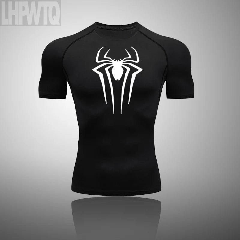 New Compression Shirt Men Rashguard Fitness Short Sleeve Running Shirt Man Gym T Shirt Sportswear Tights T Shirt Men