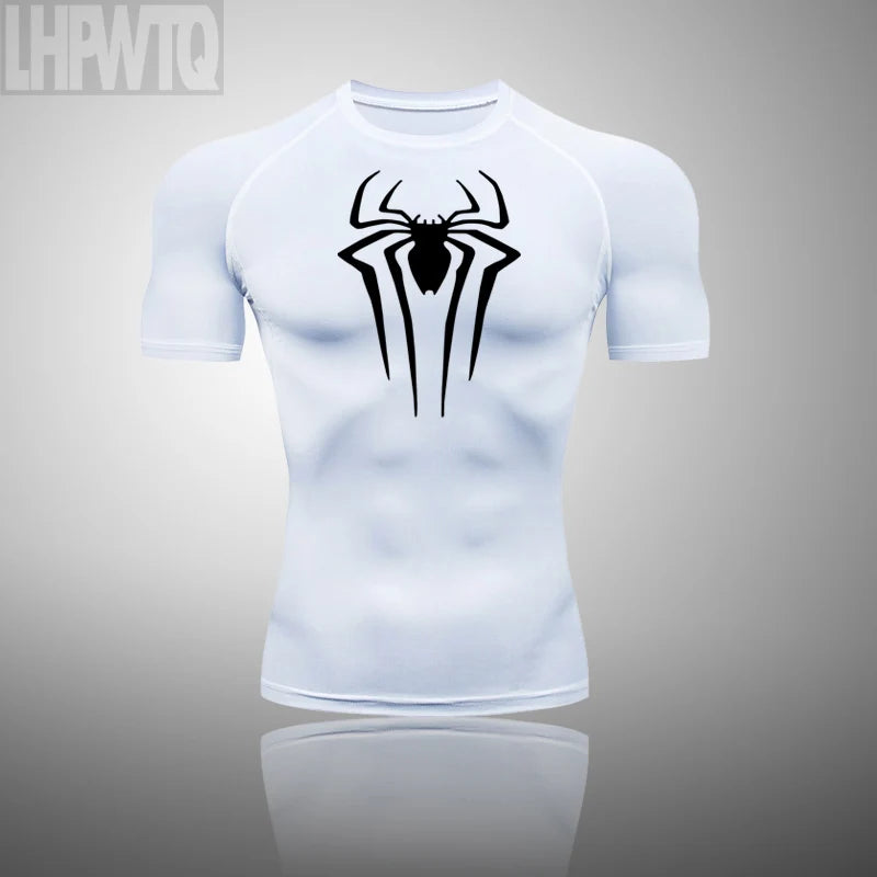 New Compression Shirt Men Rashguard Fitness Short Sleeve Running Shirt Man Gym T Shirt Sportswear Tights T Shirt Men