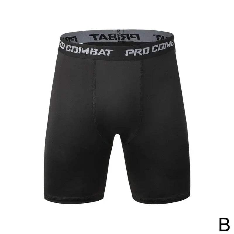 2025 New Men's Sports Leggings, Fitness Elastic Compression Leggings, Quick Drying Shorts, Running Training Elastic Shorts