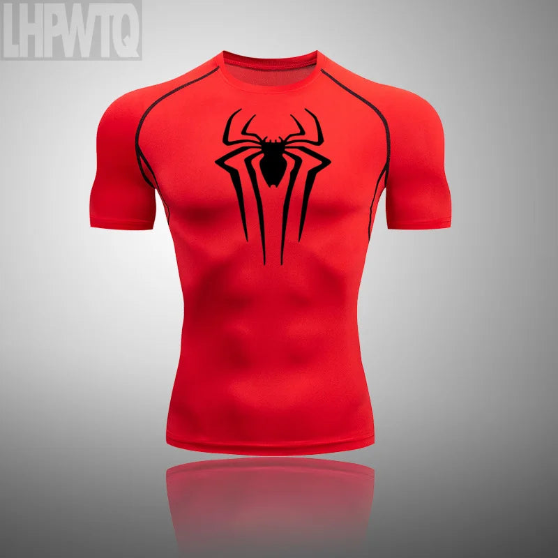 New Compression Shirt Men Rashguard Fitness Short Sleeve Running Shirt Man Gym T Shirt Sportswear Tights T Shirt Men