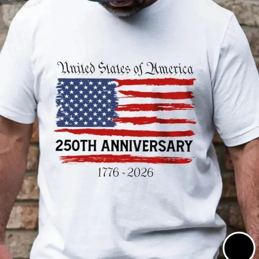 USA 250th Anniversary Shirt, 1776 2026 Patriotic Tee, United States Bicentennial Shirt, American Flag Shirt for Men July 4th Gi