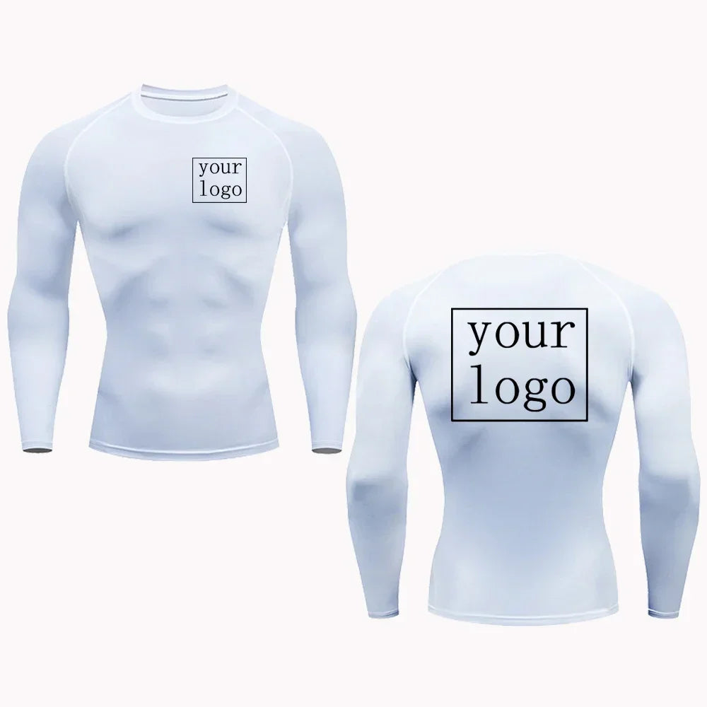 Your Design Logo Top Men Women Print Original Design Tshirts Jogging Workout Gym Quick Dry  New Custom Compression T Shirt
