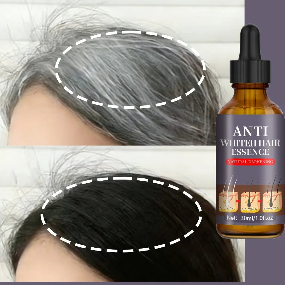 Natural Hair Care Essence Serum Anti Gray Nourish Repair For All Hair Types