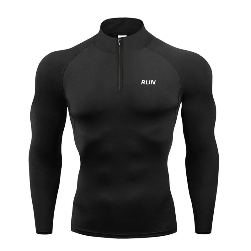 Running T-shirts Men Compression Long Sleeve Sports Polo Shirts Trainning & Exercise Gym Fitness Quick Drying Sportswear