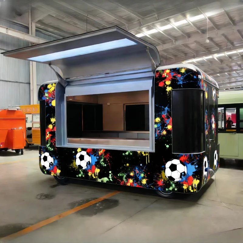 Catering Food Truck Fully Equipped Mobile Kitchen Pizza Coffee Cart Ice Cream BBQ Truck Cheap Mobile Food Trailer