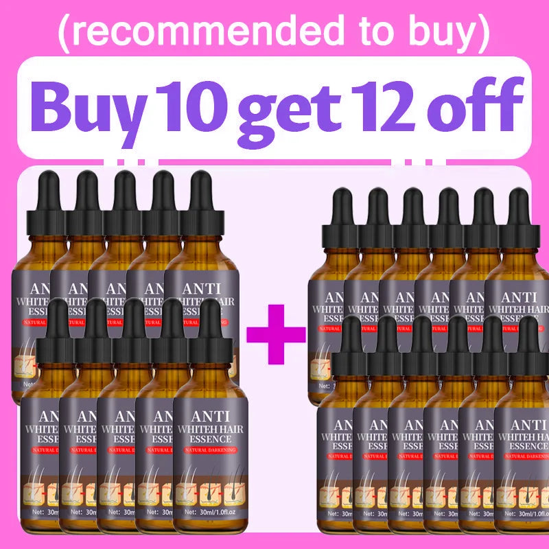 Natural Hair Care Essence Serum Anti Gray Nourish Repair For All Hair Types