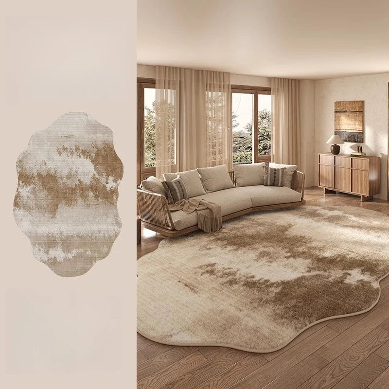 Irregular Shapes Bedroom Decor Large Carpet Light Luxury Carpets for Living Room Thick Plush Cloakroom Floor Mat Fluffy Soft Rug