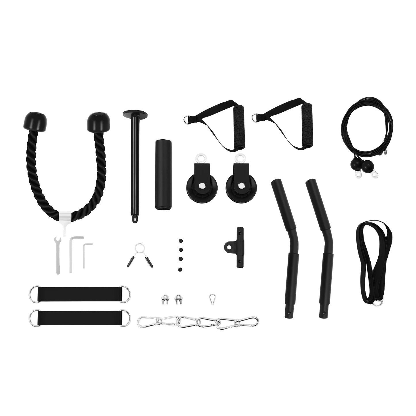 Pulley System Gym Cable Weight Pulley System Cable Lat Pull Fitness 120kg Load Capacity for Home, Gym, Etc.