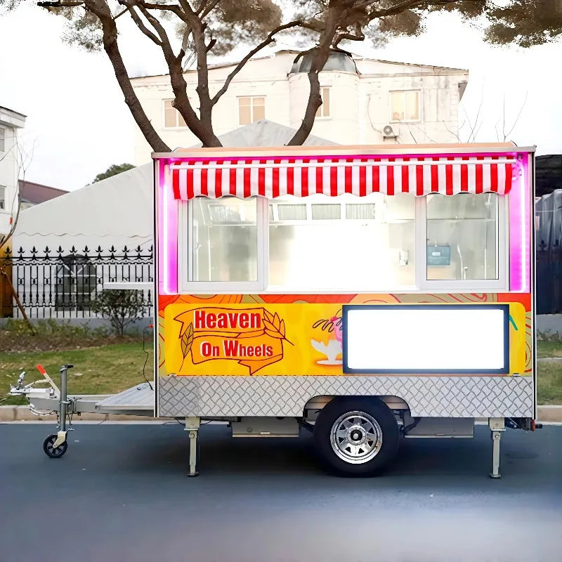 Catering Food Truck Fully Equipped Mobile Kitchen Pizza Coffee Cart Ice Cream BBQ Truck Cheap Mobile Food Trailer