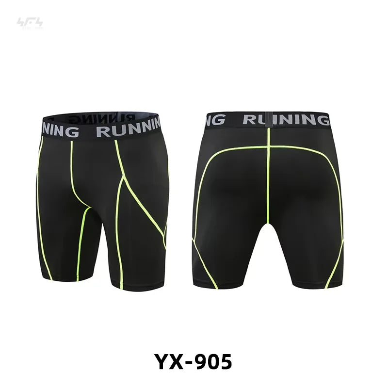 Sports Fitness Pants Men Gym Shorts Workout Tights Running Training Bottoming Shorts Compression Leggings Basketball Sportswear