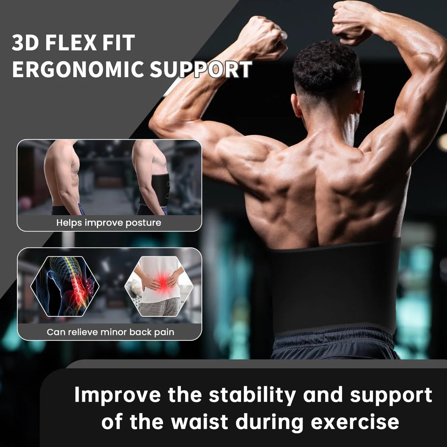 Waist Trimmer Sweat Waist Trainer for Women and Men Waist Sweat Belt Band Belly Stomach Wrap