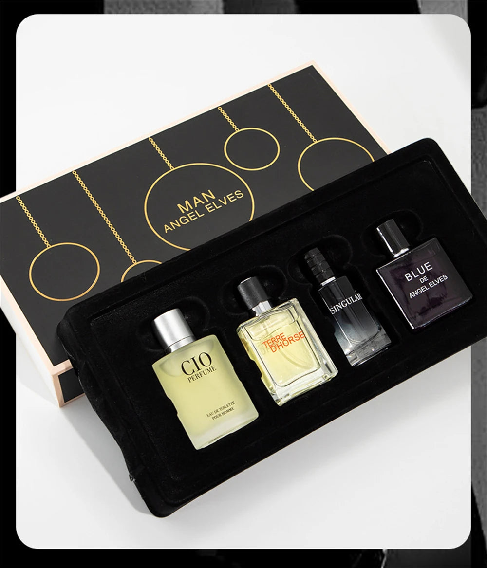 Luxury Brand Perfume Men Cologne Man Parfums Homme 120ml Hombre Perfumes Masculinos Gift Box 4Pcs Set Plant Floral Scent Spray
