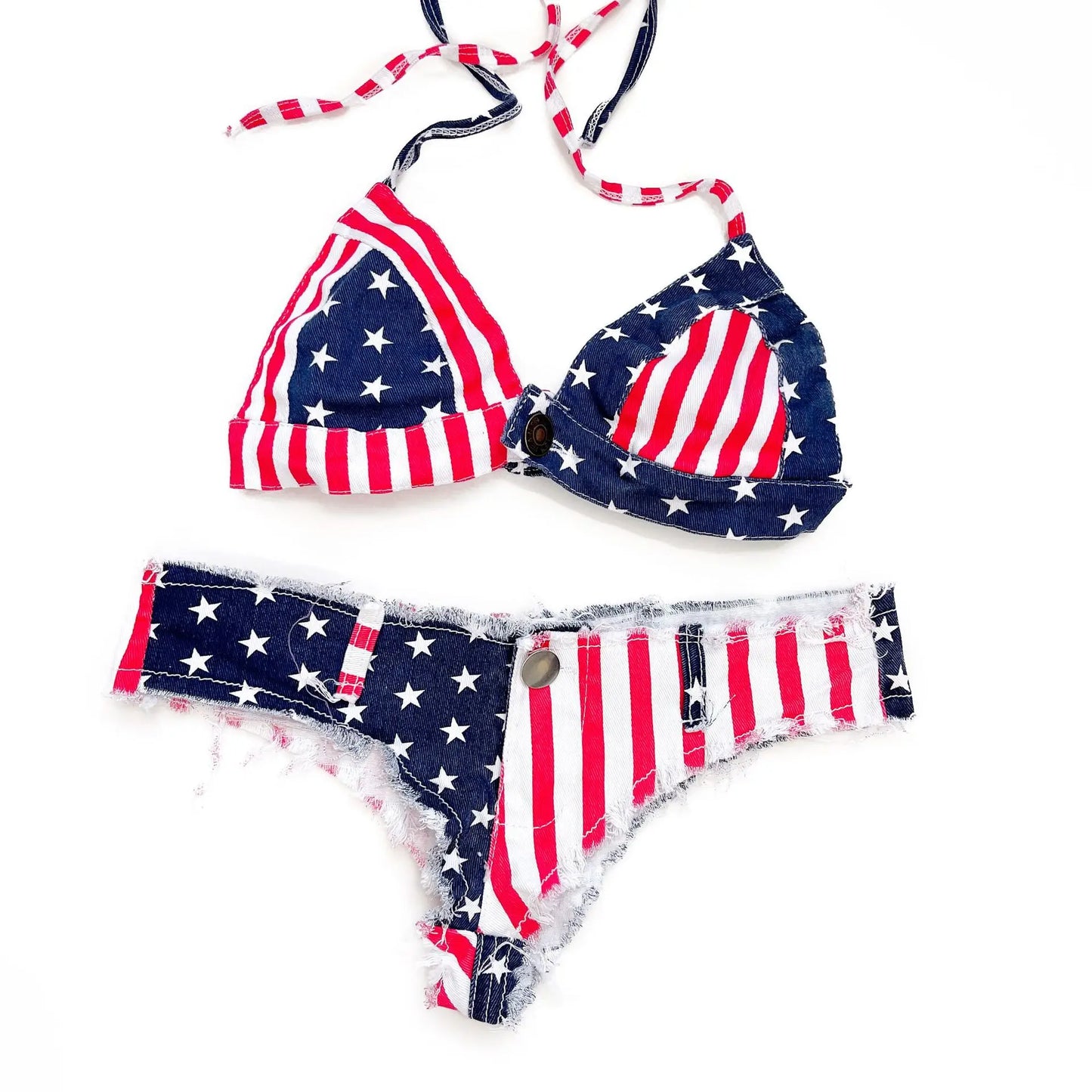 New Sexy American Flag Women's Bikini Set 2026 Summer Holiday