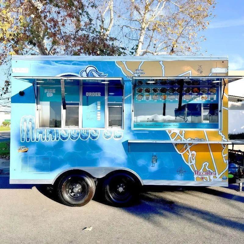 Catering Food Truck Fully Equipped Mobile Kitchen Pizza Coffee Cart Ice Cream BBQ Truck Cheap Mobile Food Trailer