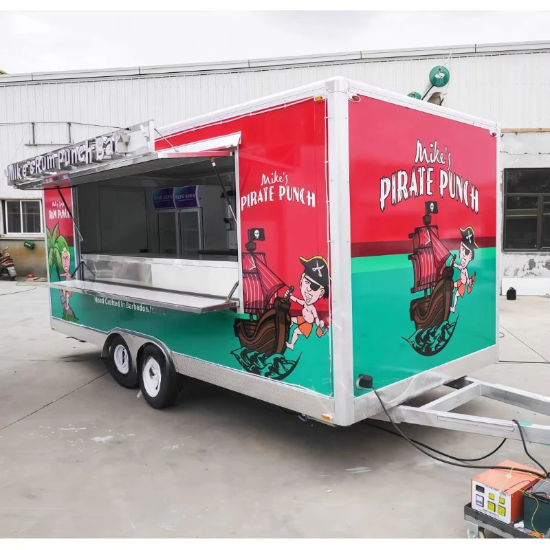 Catering Food Truck Fully Equipped Mobile Kitchen Pizza Coffee Cart Ice Cream BBQ Truck Cheap Mobile Food Trailer