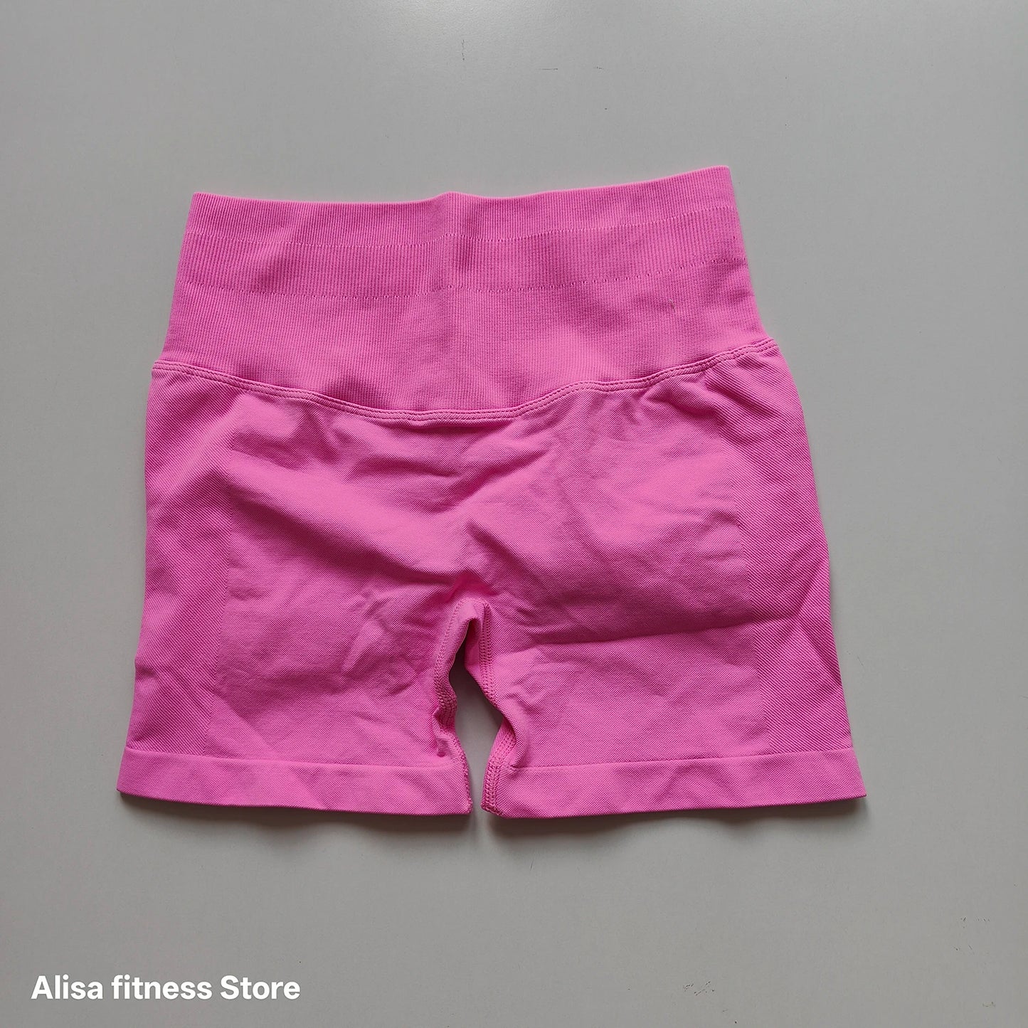 Summer High Waisted Yoga Shorts Tummy Control Seamless Fitness Shorts Sexy Running Fitness Short Pants Solid Color Yoga Leggings
