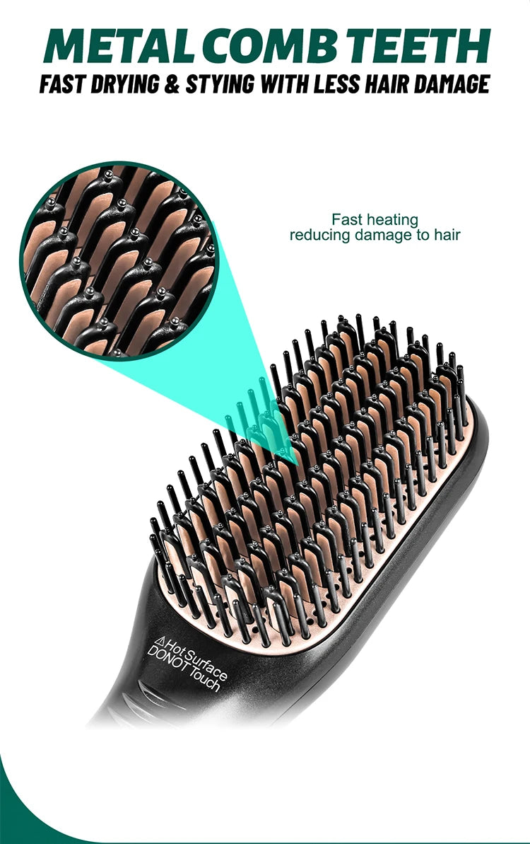 Hot Selling 3 in 1 Hair Dryer Dry and Wet Hair Straightener Comb Hot Air Brush Styler
