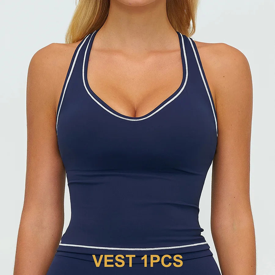 Women Yoga Set Tracksuit Sportswear Workout Athletic Wear Gym Vest Shorts Legging Fitness Bra Crop Top Long Sleeve Sports Suits