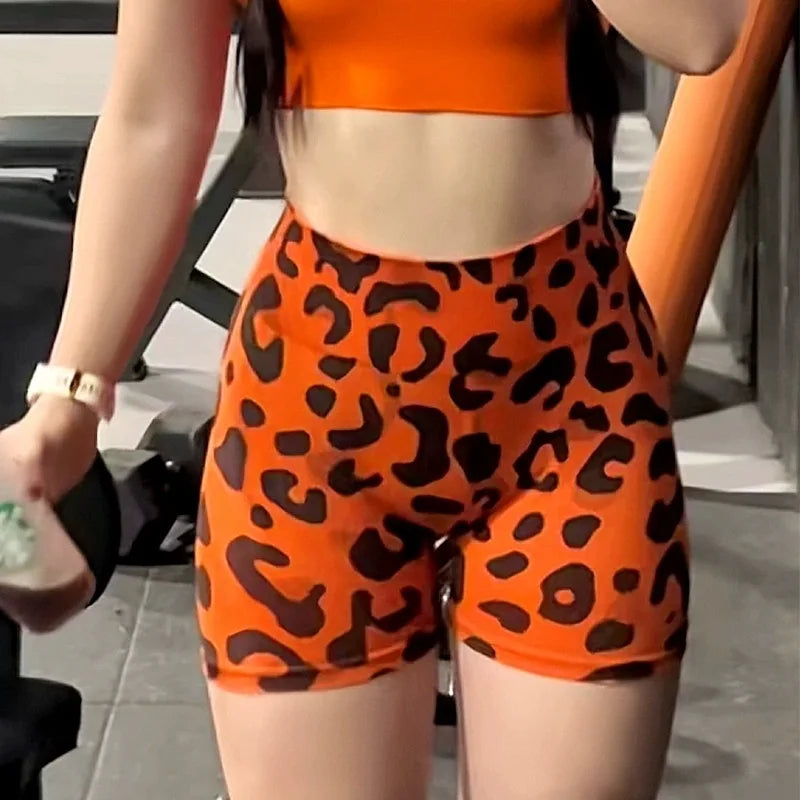 Women's High-Waisted 3D Printed Yoga Shorts - Dopamine Colors, Butt-Lifting, Non-See-Through for Yoga