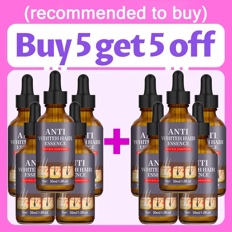 Natural Hair Care Essence Serum Anti Gray Nourish Repair For All Hair Types