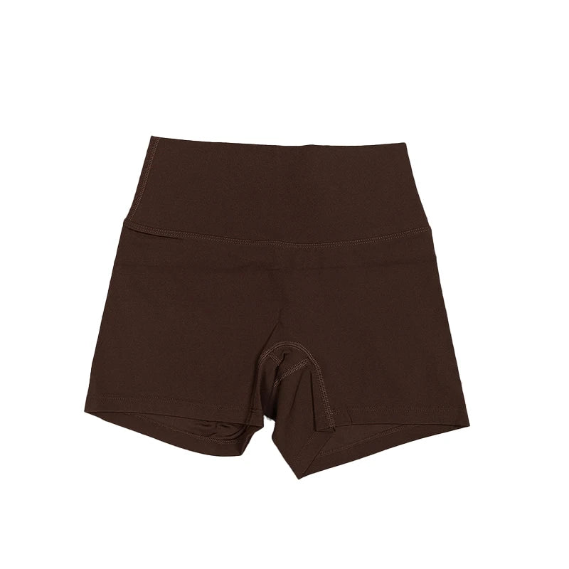 Yoga Shorts Solid Color Women Fitness Shorts High Waist Legging Bike Soft Fabric Proof Comprehensive Training Jog Sportswear